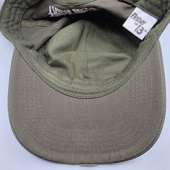Friday the 13th Camp Crystal Lake Hat Cap Frayed Halloween Moss Green Casual - Picture 9 of 10